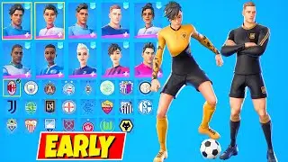 Fortnite New Soccer 2021 Skins EARLY showcase (by Kickoff Set / Bundle, all Pel&eacute; Cup Outfits)