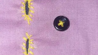 काज बटन कैसे करें🧥🪡#How to make a button hole (Kaj ) for beginners//Blauj m Kaj button kese k