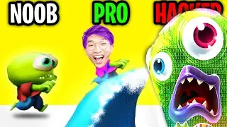 Can We Go NOOB vs PRO vs HACKER In ZOMBIE TSUNAMI!? (ALL LEVELS!)