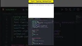 Text Animation Typing in HTML and CSS