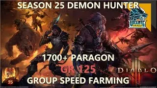 Diablo III - S25 - Demon Hunter GRift 125 - Group Speed Farming