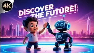 Time Traveler Boy&rsquo;s Epic 4K Adventure | Futuristic World & Robots! 🚀 #KidsStory #4KAnimation