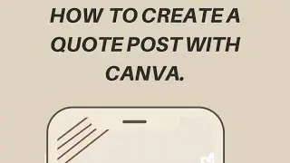 How to create a quote post using canva |Nuellalove