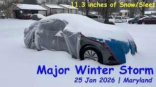 MAJOR WINTER STORM hits Maryland/D.C. Region on January 25, 2026 (largest in 10 yrs)
