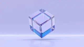 Rotating Transparent Glass Cube Animation - 1 Hr - Video Screen Saver