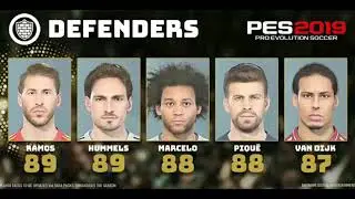 PES 2019 PLAYER RATINGS