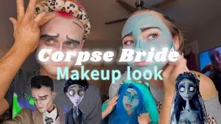 CORPSE BRIDE & HUSBAND HALLOWEEN MAKEOVER 🦋🦴