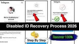 We Disabled Your Account Instagram Disabled Account Recovery 2026 How to Recover Disabled Instagram 