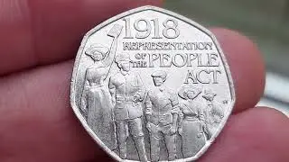 UK 1918 PEOPLE ACT 50 PENCE COIN