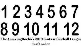 TheAmazingRocha's 2019 Fantasy Football League Draft Order