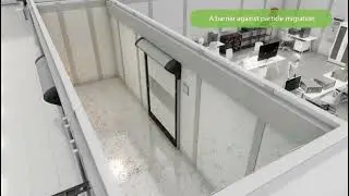 Bluseal's rapid rise cleanroom door certified ISO 14644-1 Class 4 environments.