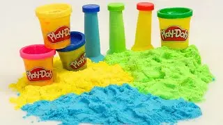 Satisfying Video Kinetic Sand 🌈 Cutting ASMR