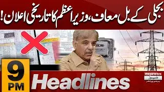 No August Electricity Bills for Flood Victims | PM Shehbaz Sharif | 9 PM News Headlines | 13 Sep 25