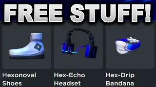 3 FREE ITEMS! GET Hex-Echo Headset, Hex-Drip Bandana & Shoes! (Roblox Innovation Awards 2023)