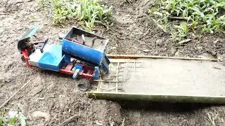 How to Make A Concrete Mixer | Construction Of Mini Concrete Bridge With Mini Machine Works Well