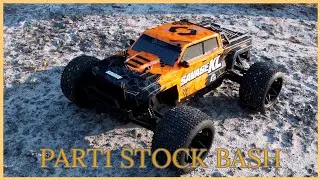 savage xl 6s - part 1 - bashing it stock everything fluids, gears, wheels all factory enjoy😁