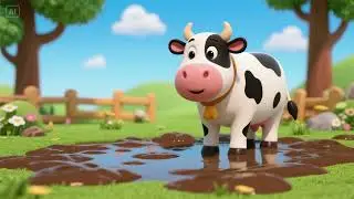 Moo Moo Cow&rsquo;s Muddy Puddle Song | Nursery Rhymes & Kids Songs 🐄💦