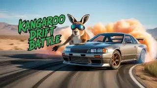 Nissan Skyline's Epic Kangaroo Drift Challenge!