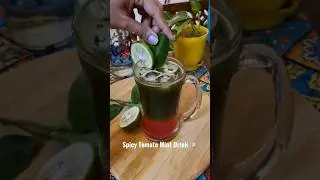 #day17 Spicy Tomato Mint Drink 🧋 #shorts #shortsvideo #youtubeshorts #shortsfeed #recipe #drink