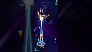 Galaxy attack: Alien shooter level 100 hard mode no boss (wave 1-9)