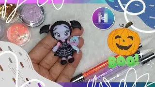 Cómo hacer a VAMPIRINA sin moldes en masa flexible / porcelana fría / biscuit