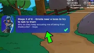 Stage 3 of 8 - Emote near a boss to try to talk to them - Fortnite Story Quests