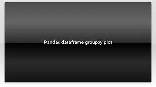 Pandas dataframe groupby plot