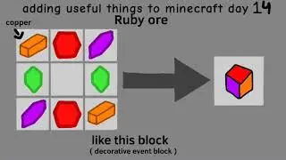 Adding useful things to minecraft Day 14 - ruby ore