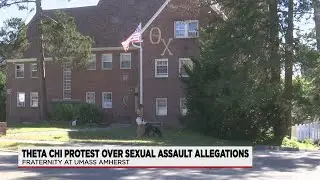 UMass Amherst Theta Chi protest over sexual assault allegations