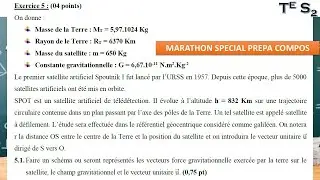 ⚡ Tle S2 |PHYSIQUE : (Exo 5 Marathon Pr&eacute;pa COMPOS SEM1) GRAVITATION UNIVERSELLE