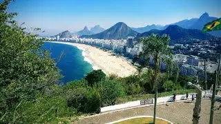 🇧🇷 Brazil, Walking on Copacabana Beach in Rio de Janeiro | Un paseo por la playa de Copacabana 