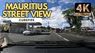 Mauritius street view 4K - driving through Curepipe