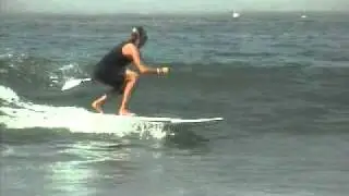 Mike Bosman &acute;stand up paddle (SUP) surfing&acute; at Arrifana Algarve Portugal, August 22nd 2010