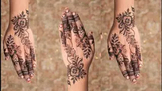 Beutiful Quick Henna Design For Back Hand| Easy And Simple Design| #creativehenna 