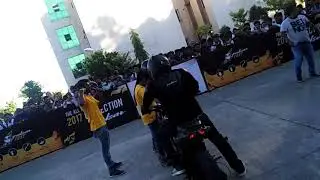 Kaziranga university stunt show amazing stunt by pulser (NS)