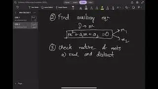 1.2 Ordinary Differential Equations - Finding Complementary Function