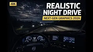 Realistic American Truck Simulator Graphics 2026 | 4K Night Drive No Commentary