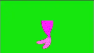 Animated mermaid tail green screen pack