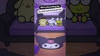 We&rsquo;re decorating for Kuromi&rsquo;s birthday! 🦇 #Shorts