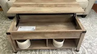 Sauder Carson Forge Lift-Top Coffee Table Lintel Oak finish I Product Review