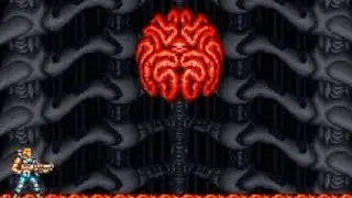 Contra III : The Alien Wars SNES Living Brain 🧠 Organism Searle Boss Fight 