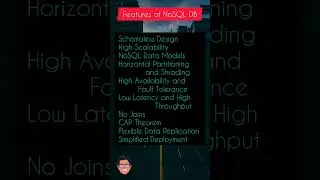 Features of NoSQL Data Base #interviewquestions #database #nosqldatabase #nosql