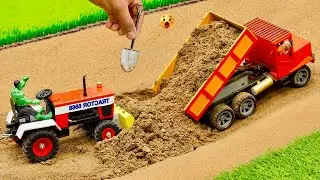 Diy mini truck trolley sand loading science project | Diy tractor | @Villagediyfarming10