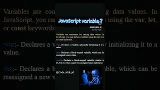 JavaScript variable 💻 