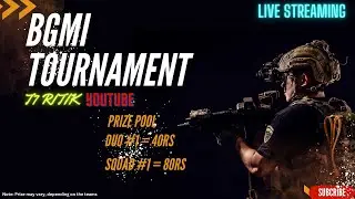 BGMI TOURNAMENT | FREE ENTRY | LIVE |  BGMI | GIVAWAY ALERT | T7 RITIK |