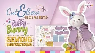 Sew an cute bunny doll + clothes with our Cut & Sew fabric panel &ldquo;Dress Me Bestie&rdquo; ❤ BIBBY BUNNY ❤