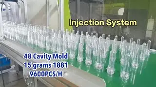 48 Cavity 15grams 9600pcs/H PET Preform mold+injection molding machine