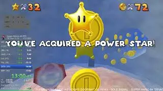 Super Mario 64 FPS 70 Star Speedrun in 30:05