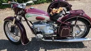 BK350 mit Beiwagen Stoye SM, Boot ist noch beim lackieren