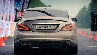 Mercedes CLS 63 AMG VS Mercedes S 65 AMG; Porsche Switzer R911 (1 mile - 25.5 sec.)